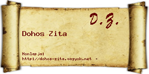 Dohos Zita névjegykártya