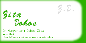 zita dohos business card